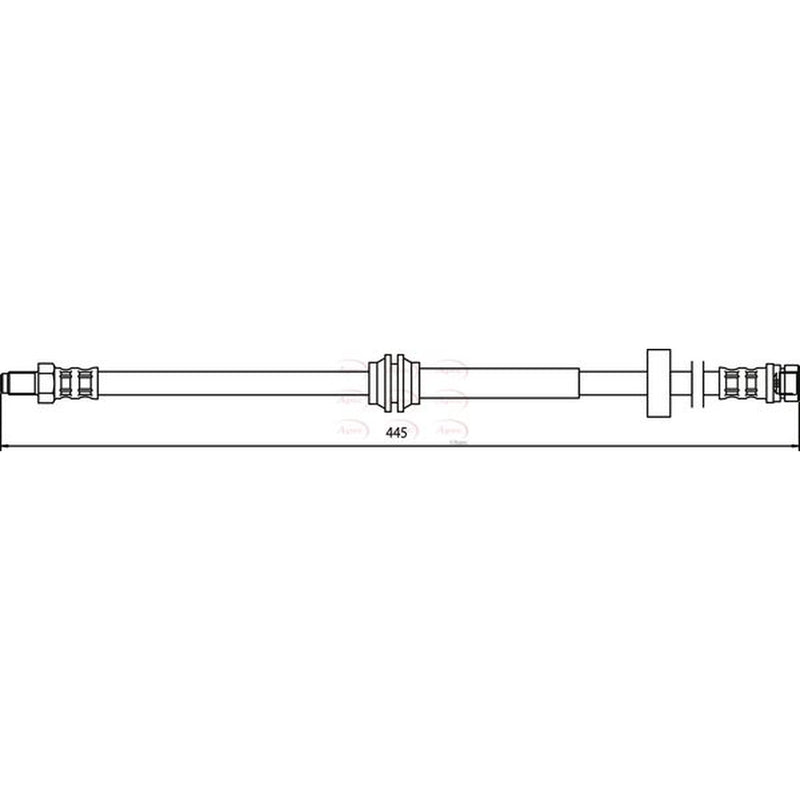 Apec Brake Hydraulic Hose Line Rear fits Ford Focus I 1998-2004 1.4 1.6 1.8 2.0