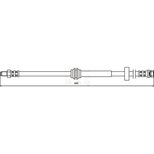 Apec Brake Hydraulic Hose Line Rear fits Ford Focus I 1998-2004 1.4 1.6 1.8 2.0