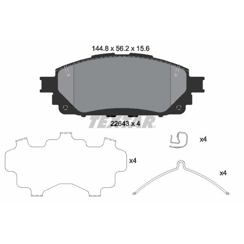 Textar Brake Pad Set 2264301