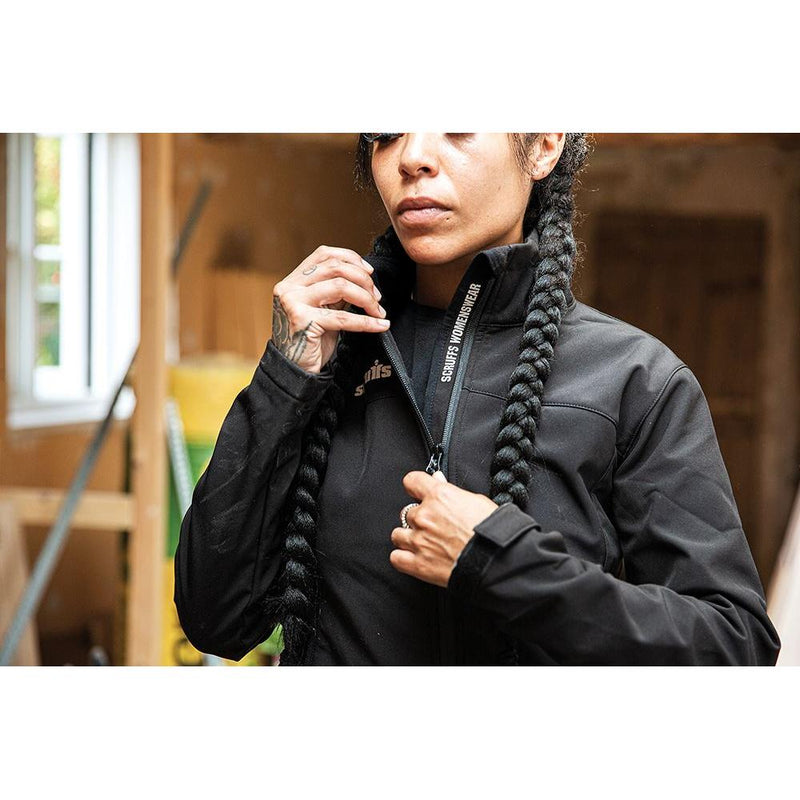 Scruffs Women's Trade Softshell Jacket Black Size 10 Scruffs - Dynamic Drive