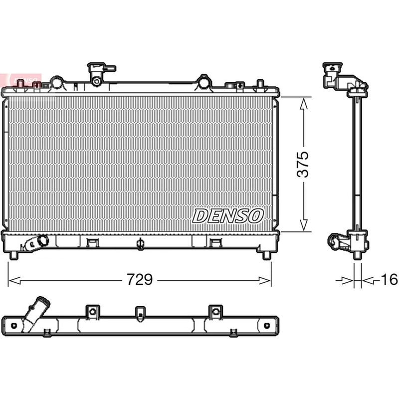 Denso Engine Radiator fits Mazda 6 2007-2013 2.0 2.2
