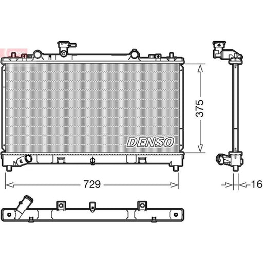 Denso Engine Radiator fits Mazda 6 2007-2013 2.0 2.2