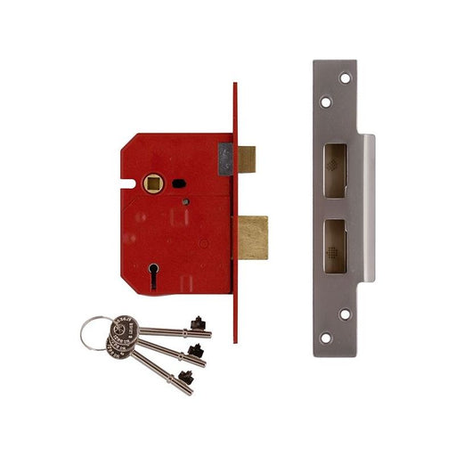 Union 2234E 5 Lever BS Mortice Sashlock Plated Brass Finish 79.5mm 3in Box UNION - Dynamic Drive