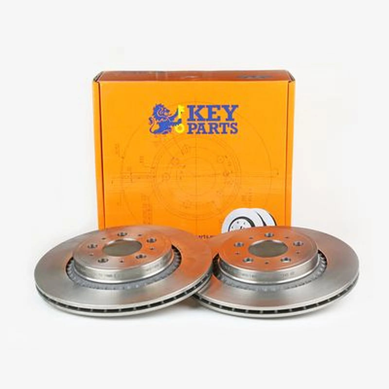 Key Parts Rear Brake Vented Discs & Pads fits Volvo XC90 I 2002-2014 2.5 3.2