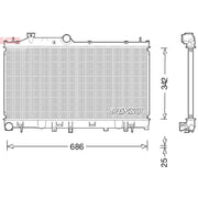 Denso Engine Radiator DRM36022