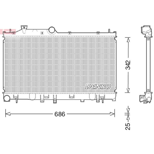 Denso Engine Radiator fits Subaru Forester 2013 on 2.0