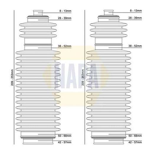 NAPA Steering Bellow Kit Front NCB3009