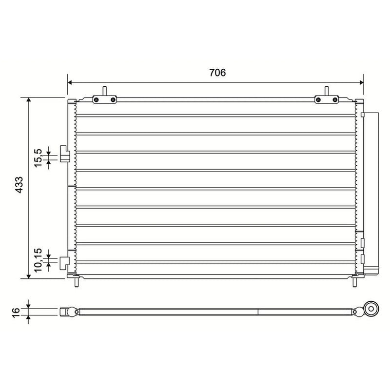 Valeo Air Conditioning Condenser 814046
