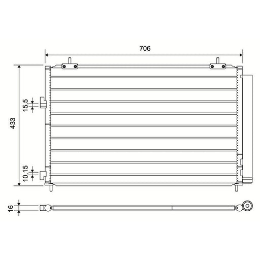 Valeo Air Conditioning Condenser 814046