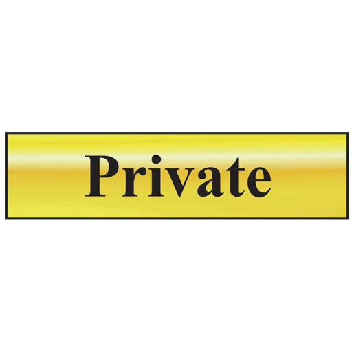 Scan Private - Polished Brass Effect 200 x 50mm Scan - Dynamic Drive