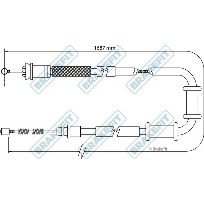 Apec Handbrake Cable Right Rear BBC3110