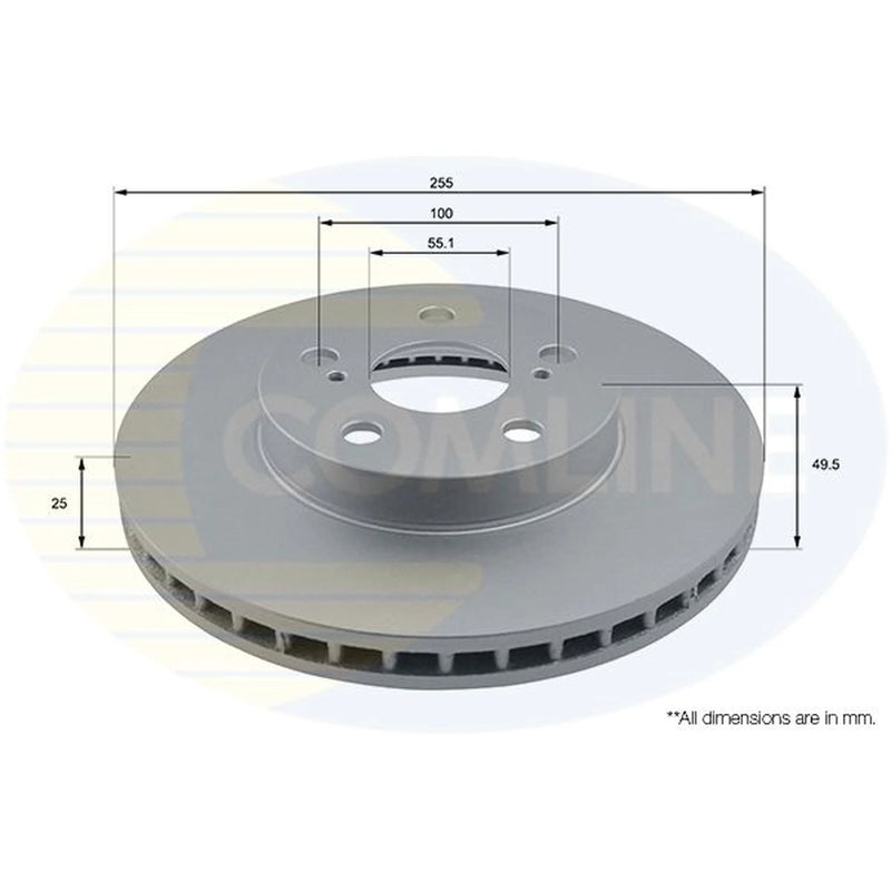 Comline Front Brake Discs & Pads fits Toyota Carina E VI 1992-1997 2.0