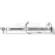 Borg & Beck Brake Hydraulic Hose Line Front Left BBH8517