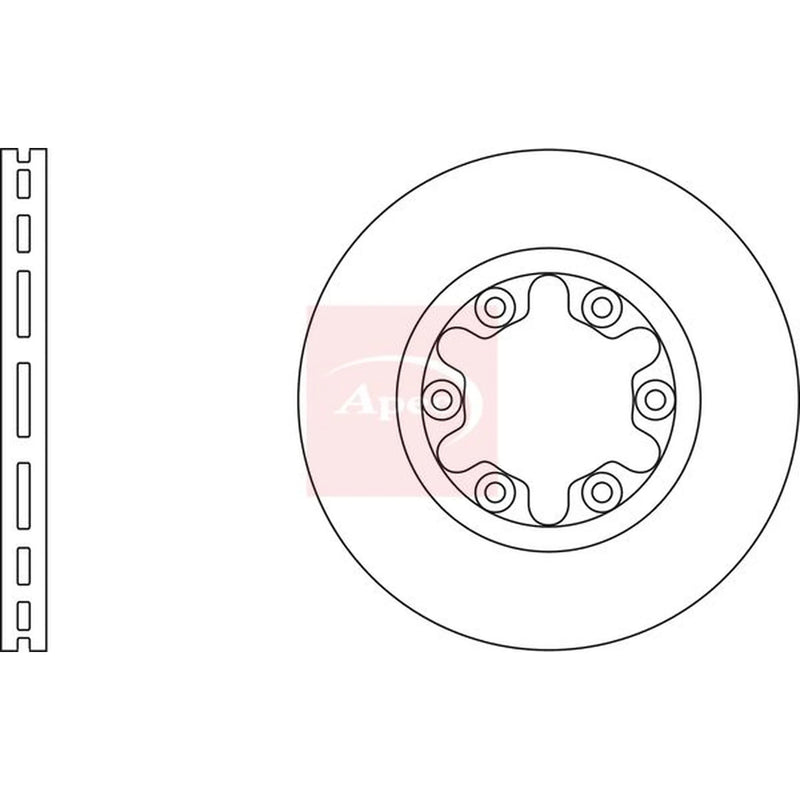Apec 2 x Vented Front Brake Discs DSK2320-x2