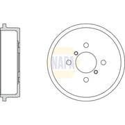 NAPA Brake Drum Assembly Rear fits Toyota Yaris Hatchback 2012-2017 1.3