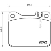 DON Front Brake Pad Set fits Mercedes-Benz /8 1968-1977