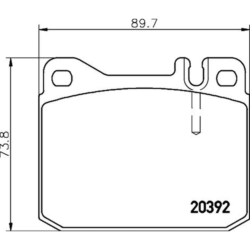 Mintex Front Brake Pad Set fits Mercedes-Benz /8 1968-1977