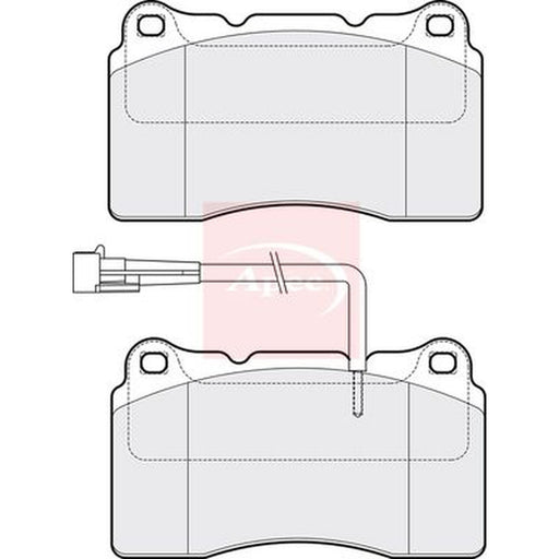 Apec Front Brake Pad Set fits Alfa Romeo 166 1998-2007 2.0 2.5 3.0 3.2