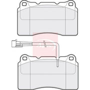 Apec Front & Rear Pads fits Alfa Romeo 166 1998-2007 2.0 2.5 3.0 3.2