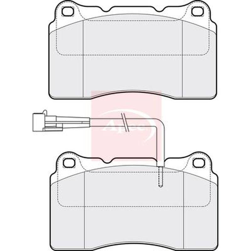 Apec Front & Rear Pads fits Alfa Romeo 166 1998-2007 2.0 2.5 3.0 3.2