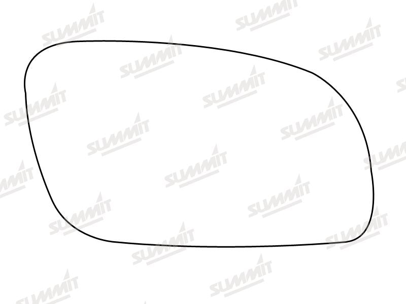 Summit Stick-On Standard Mirror Glass fits VW Touran 03 on RHS Summit - Bars 4 Cars