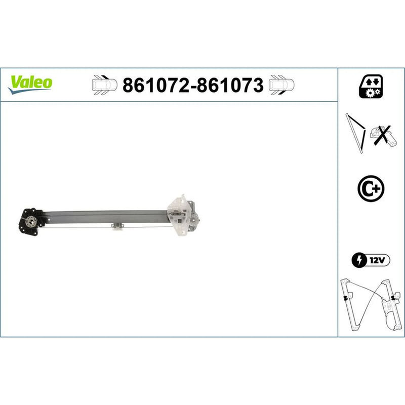 Valeo Electric Window Regulator Lifter Left Front 861072