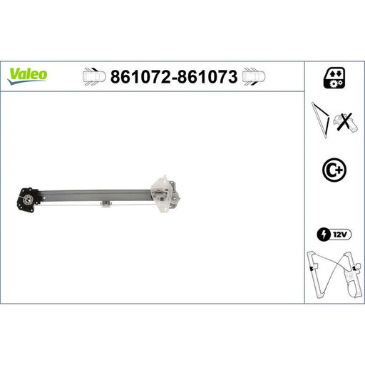 Valeo Electric Window Regulator Lifter Left Front 861072