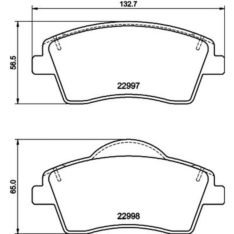 DON Front Brake Pad Set fits Volvo XC40 2017-2023