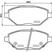 Mintex Front Brake Pad Set fits Opel Karl 2015-2018 1.0