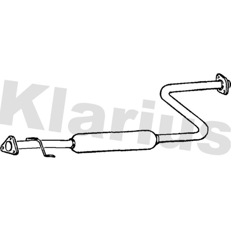 Klarius Box With Centre Pipe Centre fits Honda Accord 1990-1996 2.0 2.3