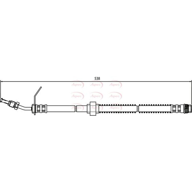 Apec Brake Hydraulic Hose Line Front fits Nissan Interstar 2003 on