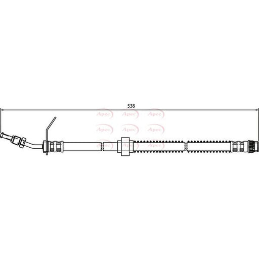 Apec Brake Hydraulic Hose Line Front fits Nissan Interstar 2003 on