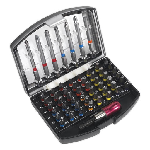 Sealey Power Tool Impact Grade Torsion Bit Set 56pc Colour-Coded S2 AK2109 Sealey - Dynamic Drive