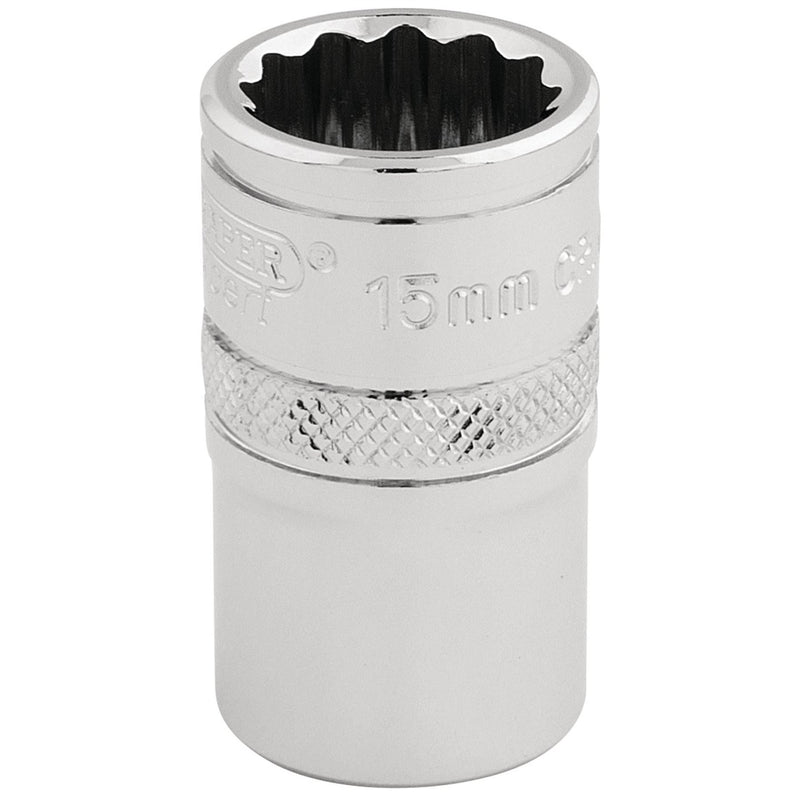 Draper HI-TORQ 12 Point Socket, 1/2" Sq. Dr., 15mm 33136 Draper - Dynamic Drive