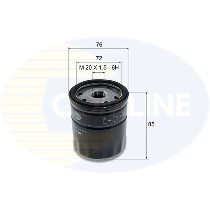 Comline Engine Oil Filter fits Ford C-Max II 2015-2019 2.0
