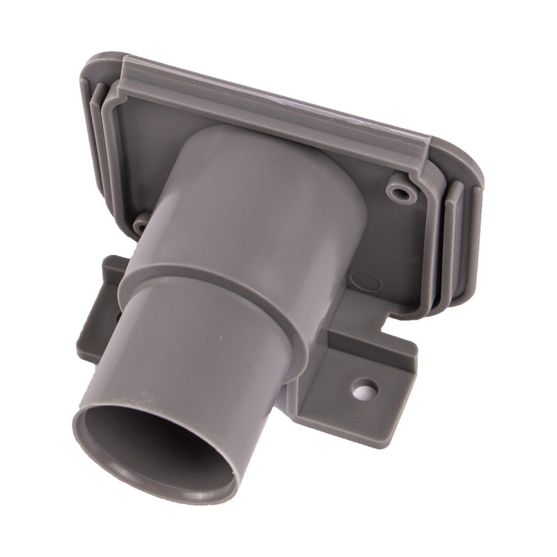 2 x 28mm Grey Waste Water Outlet Socket + Flap Connector Caravan Motorhome 81330 PLS  - Dynamic Drive
