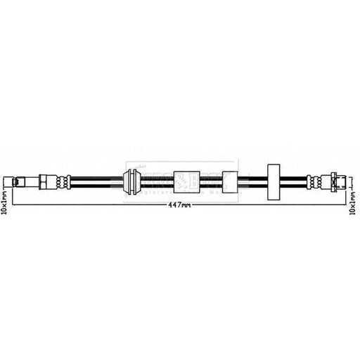 Borg & Beck Brake Hydraulic Hose Line Front Right BBH8555