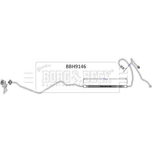 Borg & Beck Brake Hydraulic Hose Line outer BBH9146