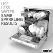 Baridi Tabletop Dishwasher 8 Place Settings 8L Capacity - White DH86 Baridi - Dynamic Drive