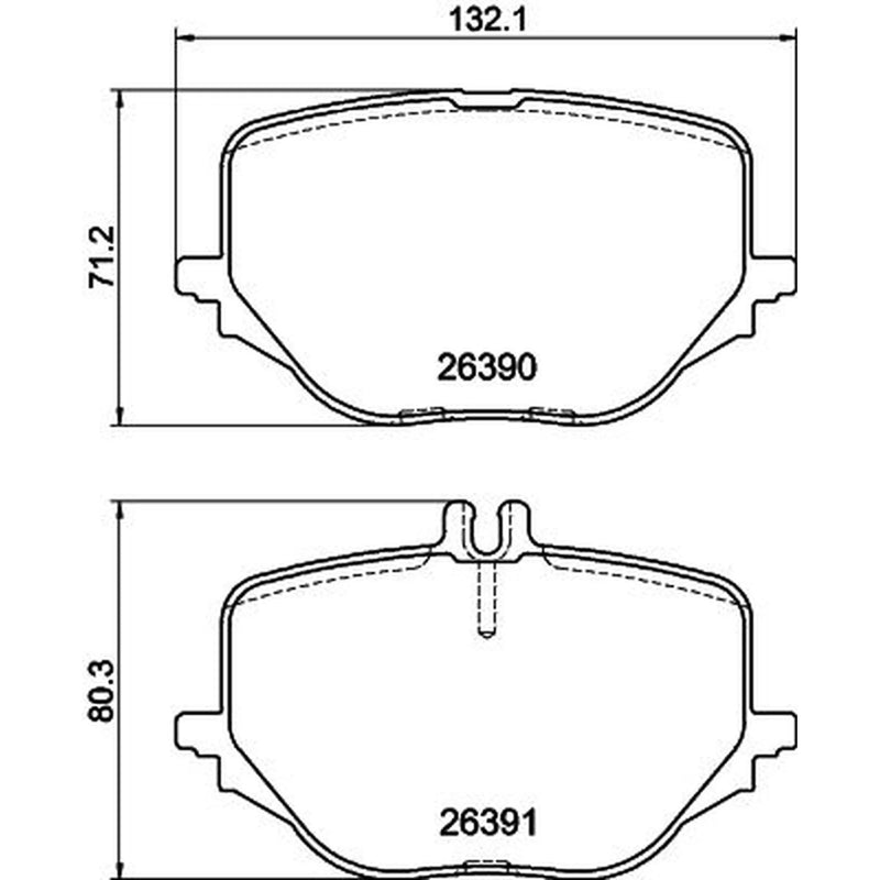 Mintex Rear Brake Pad Set fits Mercedes-Benz Cle 2024 on 236.362
