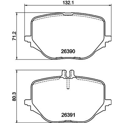 Mintex Rear Brake Pad Set fits Mercedes-Benz Cle 2024 on 236.362