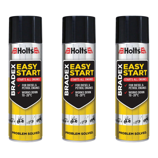 3 x Holts Bradex Easy Start Petrol Diesel Car Van Truck Starting Engine Spray Aid Holts - NN4 Online 