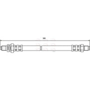 Apec Brake Hydraulic Hose Line Rear fits Ford Ka 1996-2008 1.3