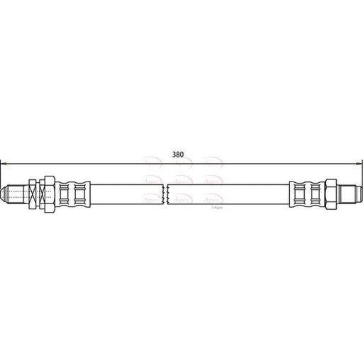 Apec Brake Hydraulic Hose Line Rear fits Ford Ka 1996-2008 1.3