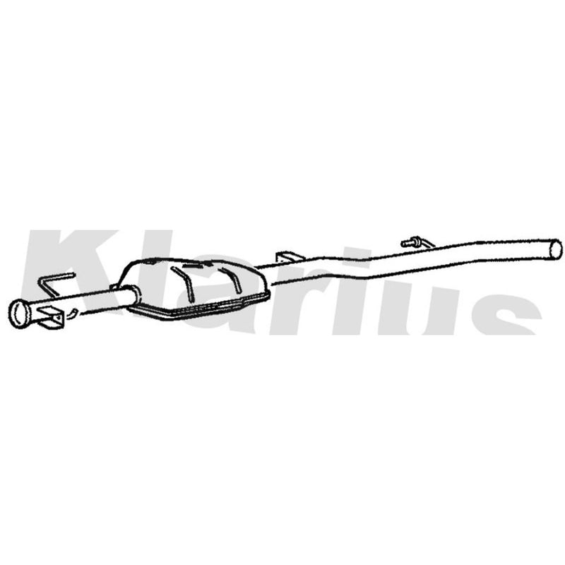 Klarius Box With Centre Pipe Centre fits Renault Clio 1998-2008 1.4 1.6