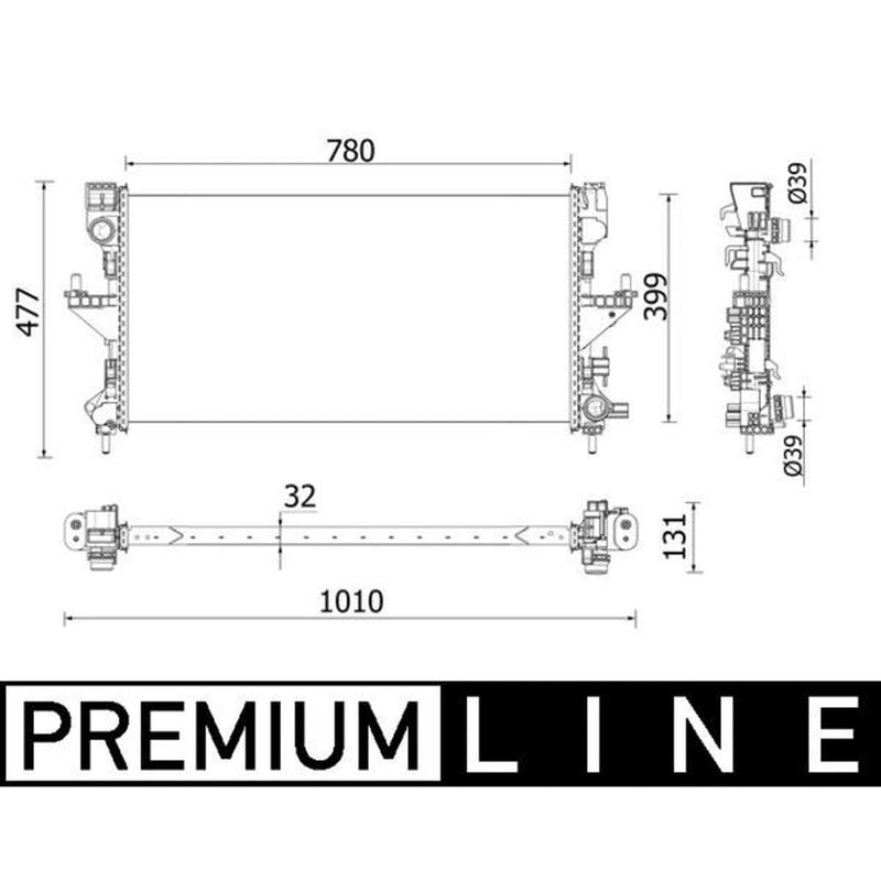 Mahle Engine Radiator fits Fiat Ducato Bus 2006-2015