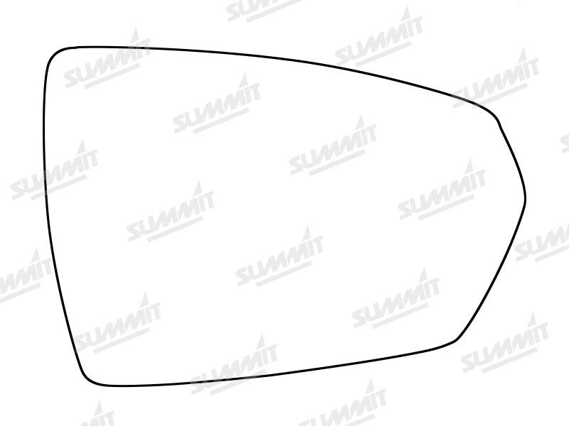 Summit Heated Base Plate With Standard Mirror Glass fits VW Polo 17 on RHS Summit - Bars 4 Cars