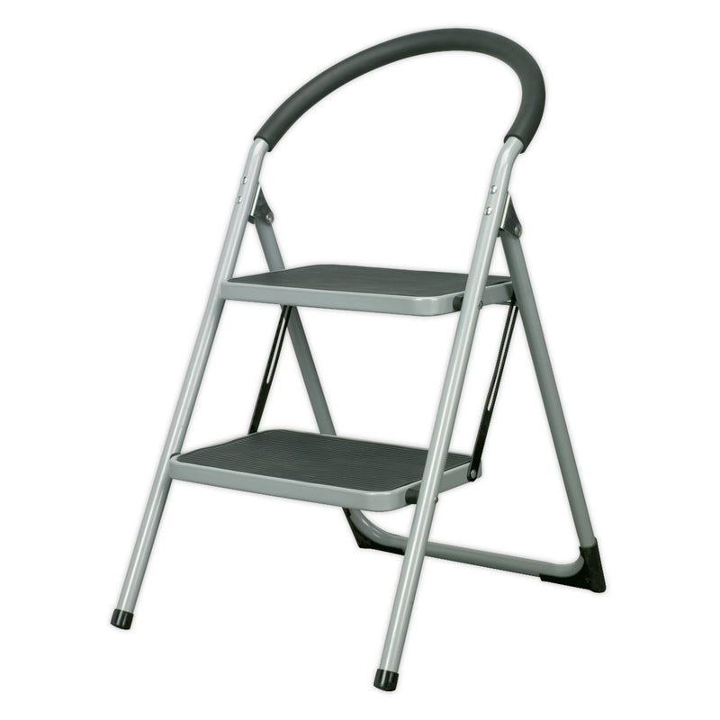 Sealey Step Stool 2-Tread 150kg Capacity EN14183 ASL2 Sealey - Dynamic Drive