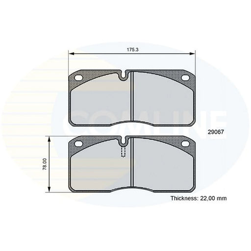 Comline Front Brake Internally Vented Discs & Pads fits Iveco Zeta 1985-1991