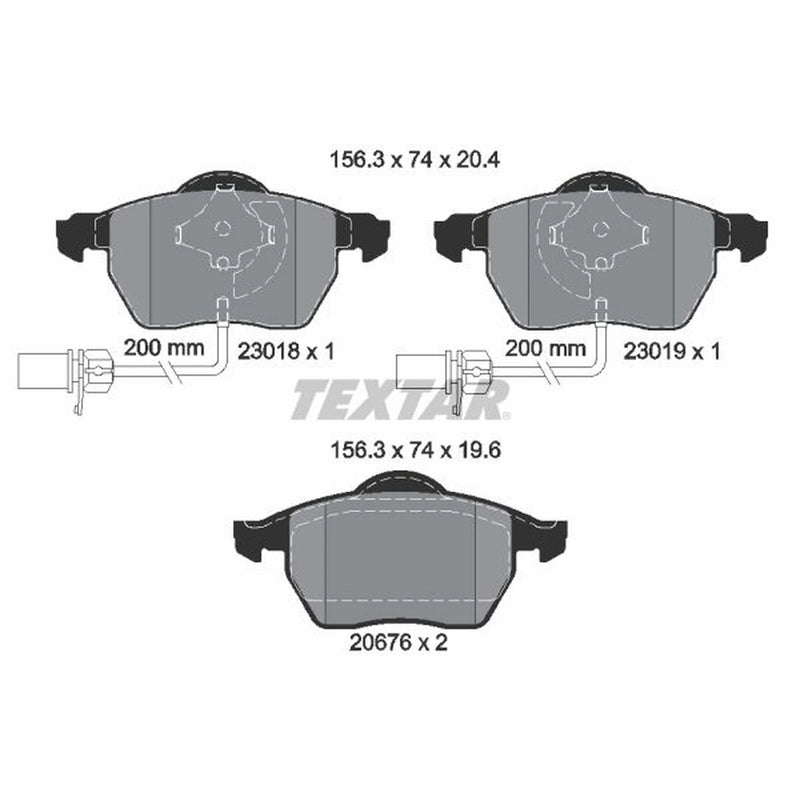 Textar Front Brake Pad Set 2301802